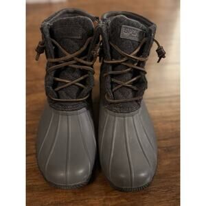 Sperry Women’s Duck Boots – Size 7 – Gray Quilted Waterproof